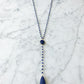 Diana Montecito Sapphire Necklace with elegant sapphire drop pendant for luxury women’s gemstone jewelry. - RoshelLuxe.com