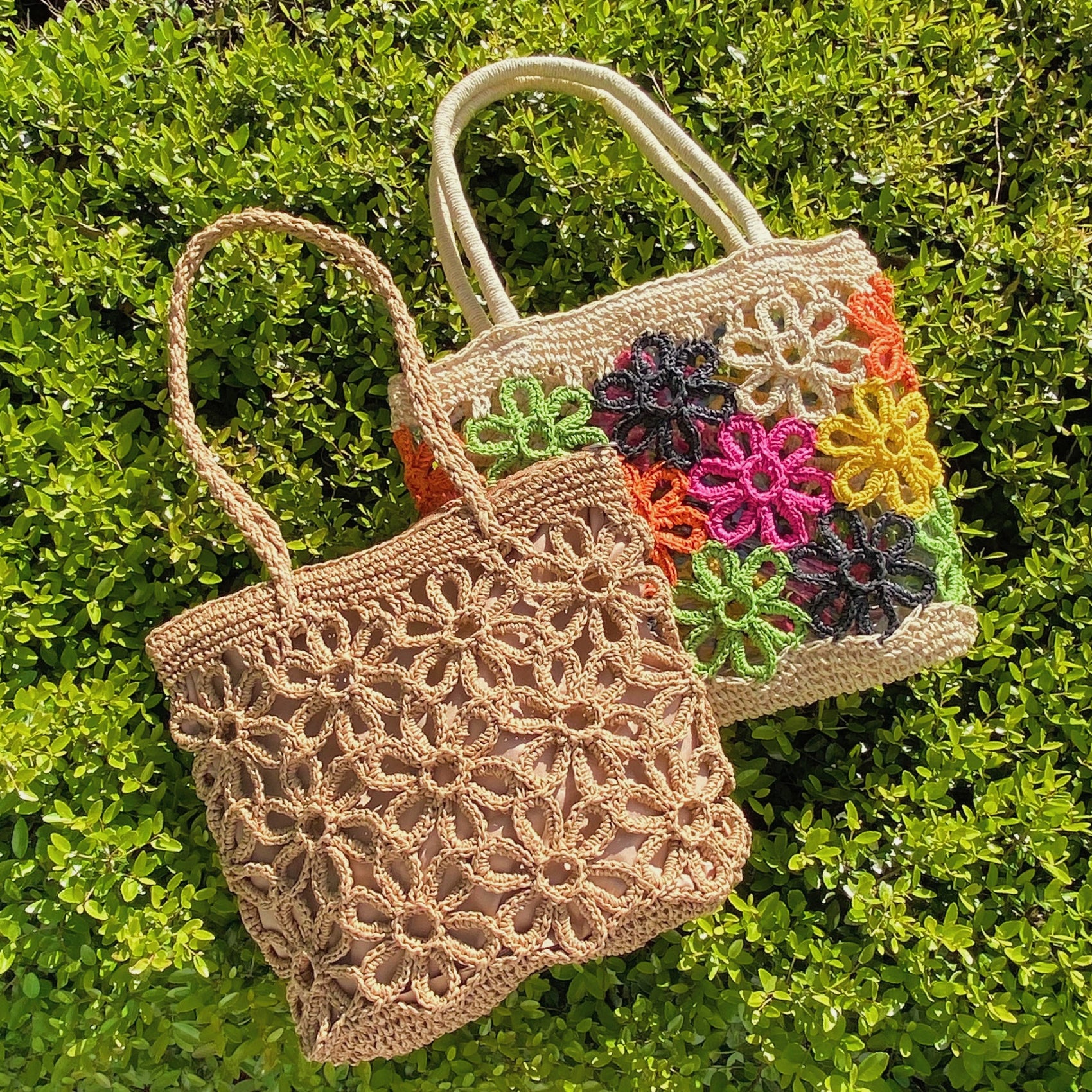 Hand Made Flower Power Tote - RoshelLuxe.com
