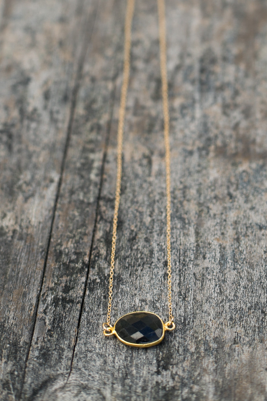 Black onyx gemstone necklace handmade jewelry for women - RoshelLuxe.com