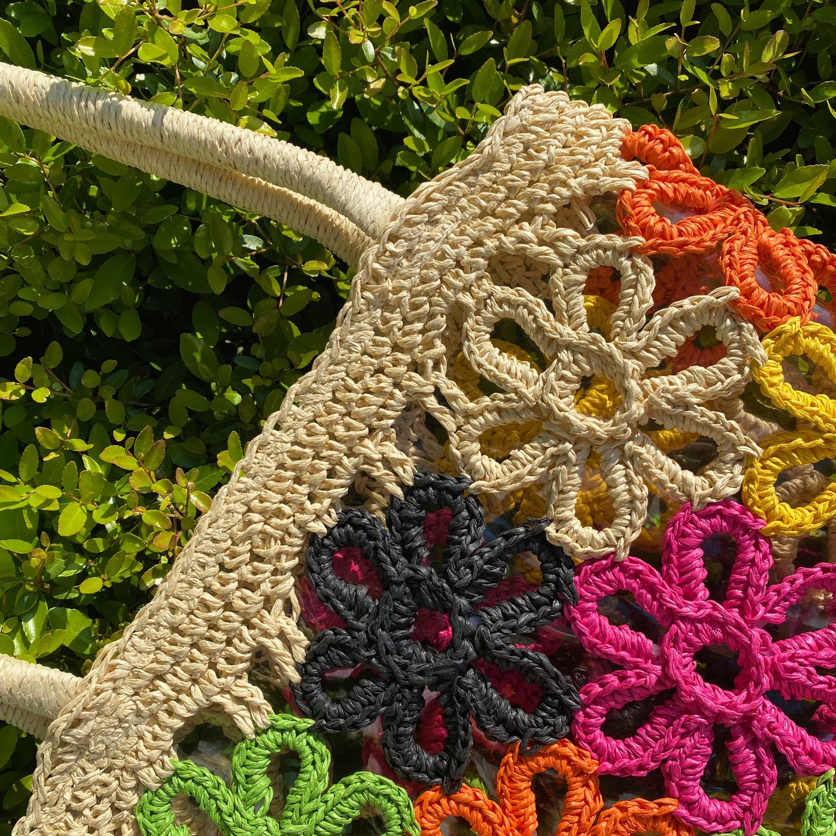 Hand Made Flower Power Tote - RoshelLuxe.com