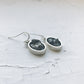 Oval Dangle Earrings with Raw Meteorite - RoshelLuxe.com