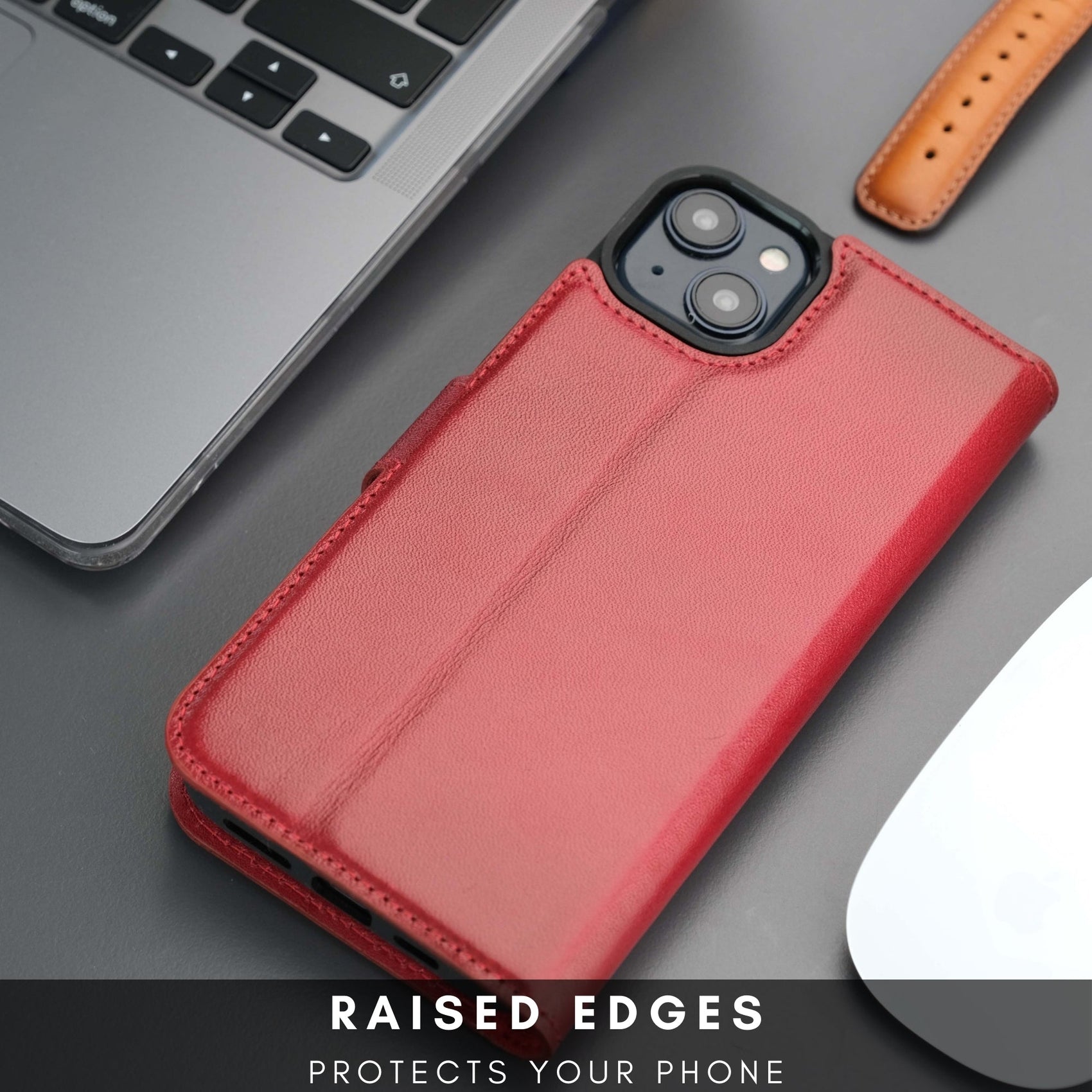 Casper Leather iPhone 15 Wallet Case | Detachable MagSafe Compatible RFID Protection - RoshelLuxe.com