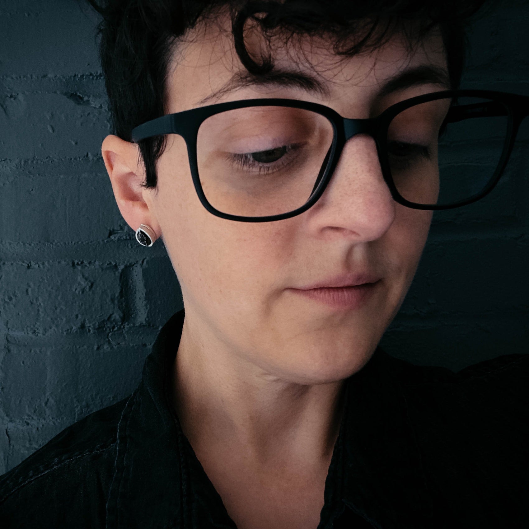 Pear Shaped Teardrop Meteorite Stud Earrings - RoshelLuxe.com