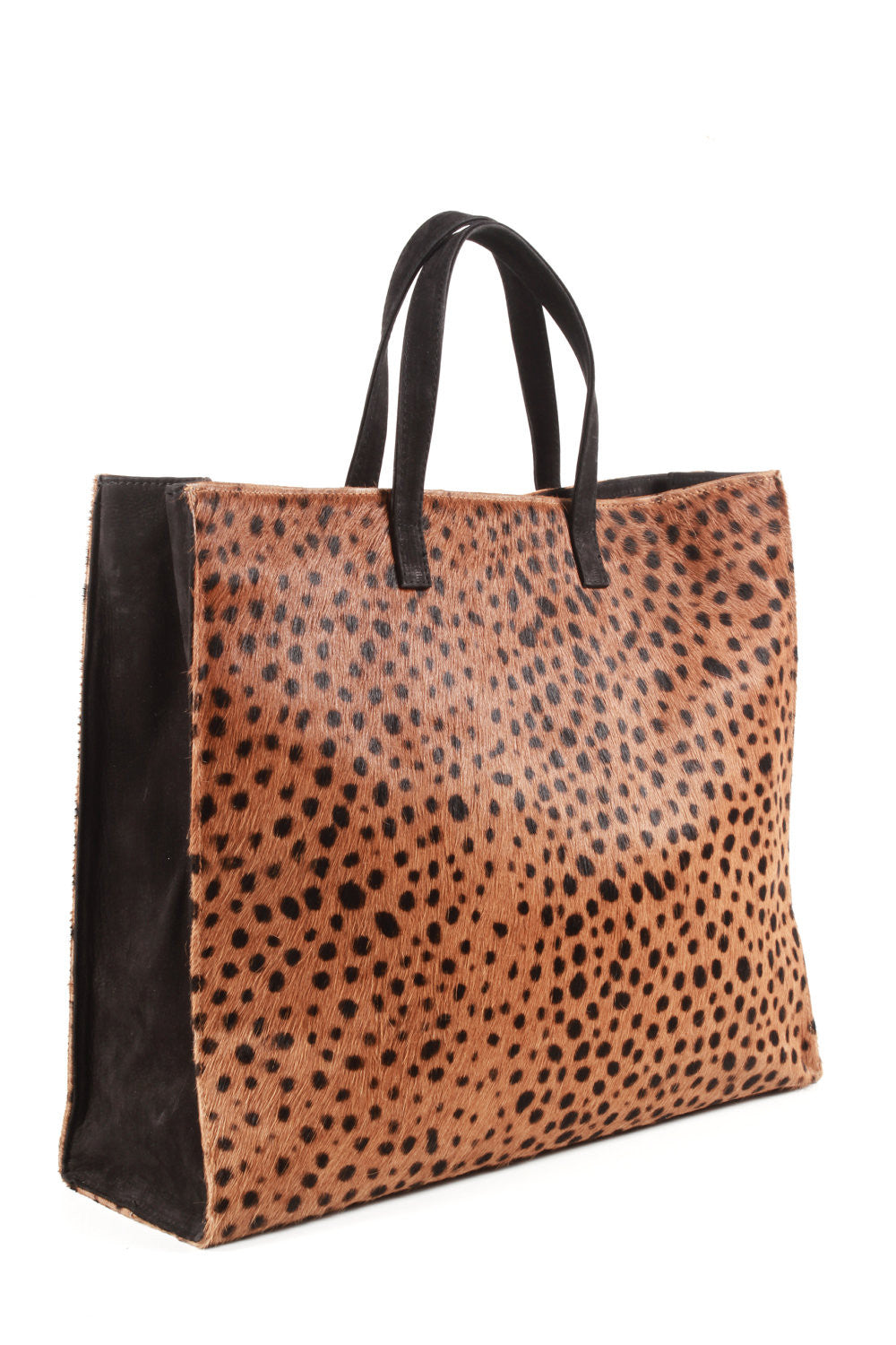 Tote-Leopard Genuine Calf Hair - RoshelLuxe.com
