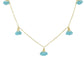 Chalcedony Gold Cluster Necklace - RoshelLuxe.com