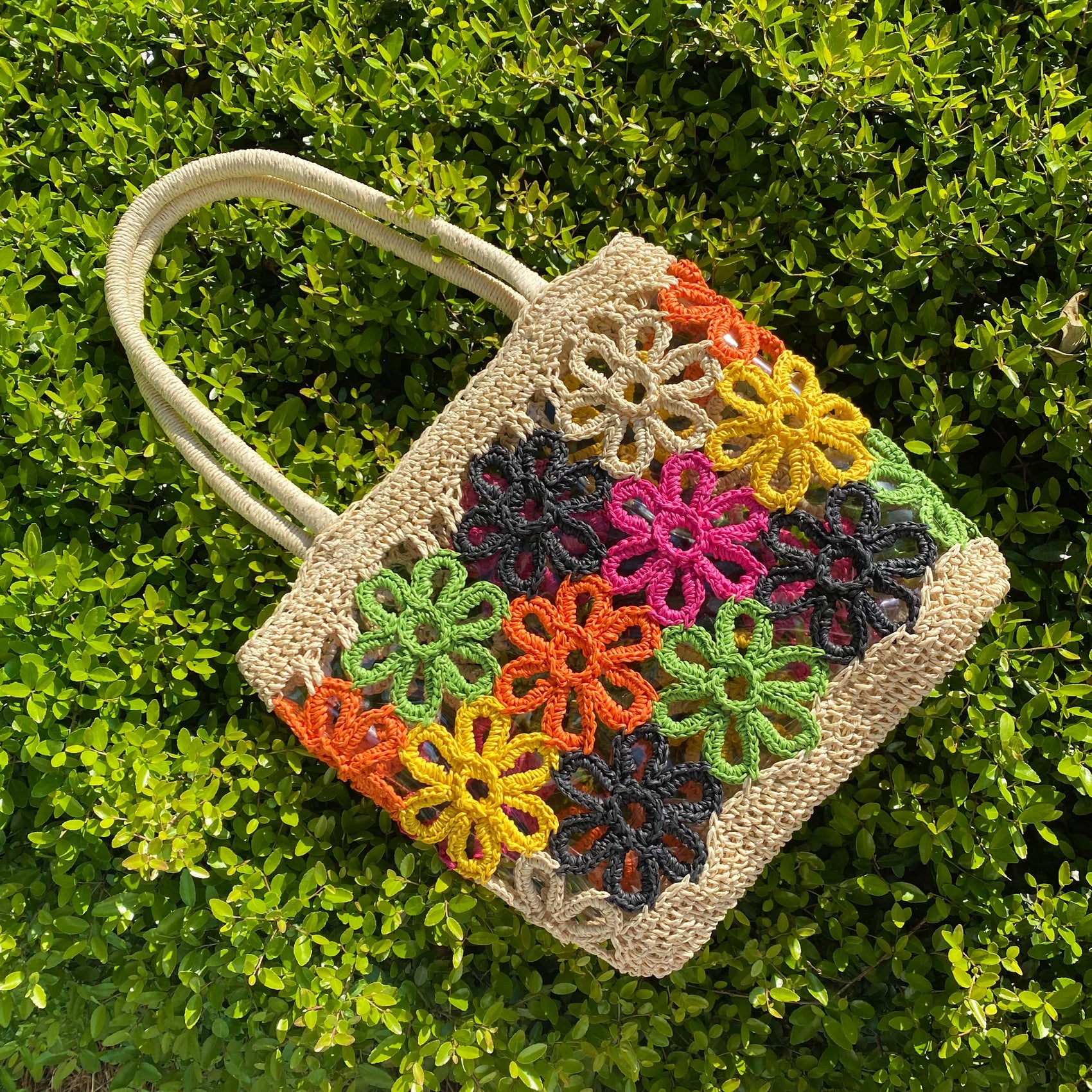 Hand Made Flower Power Tote - RoshelLuxe.com