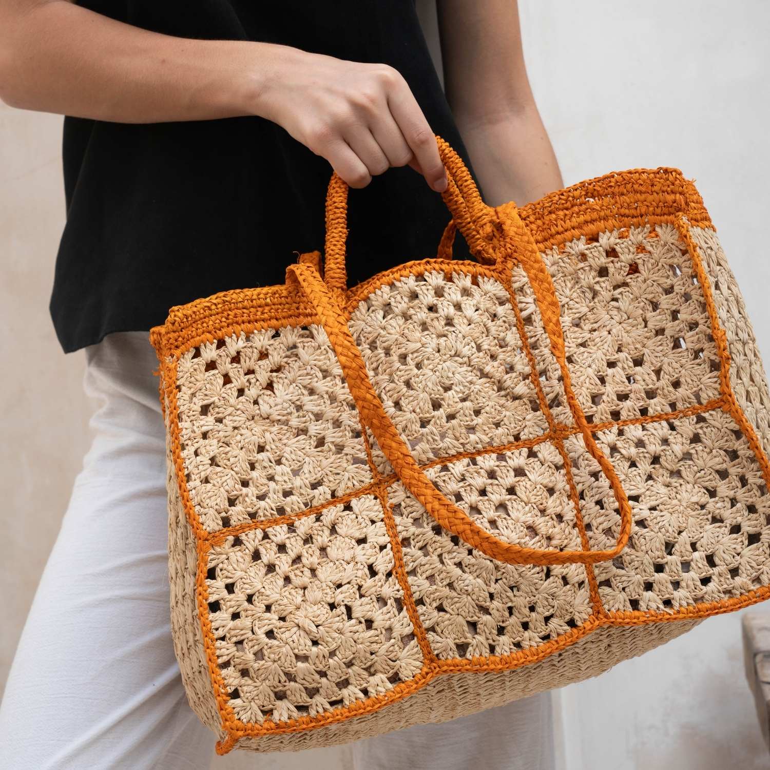 Carrey Raffia Tote bag - RoshelLuxe.com