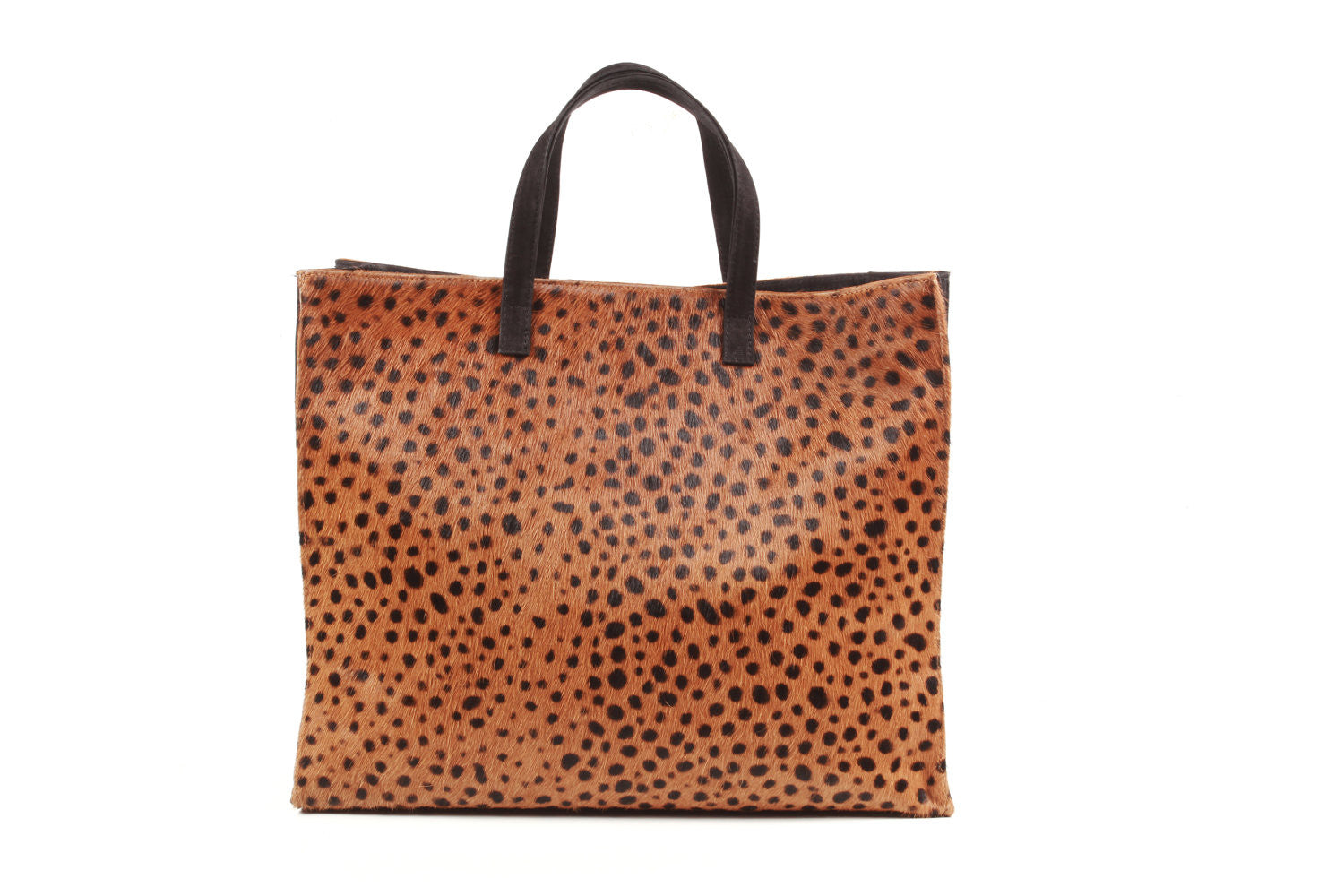 Tote-Leopard Genuine Calf Hair - RoshelLuxe.com