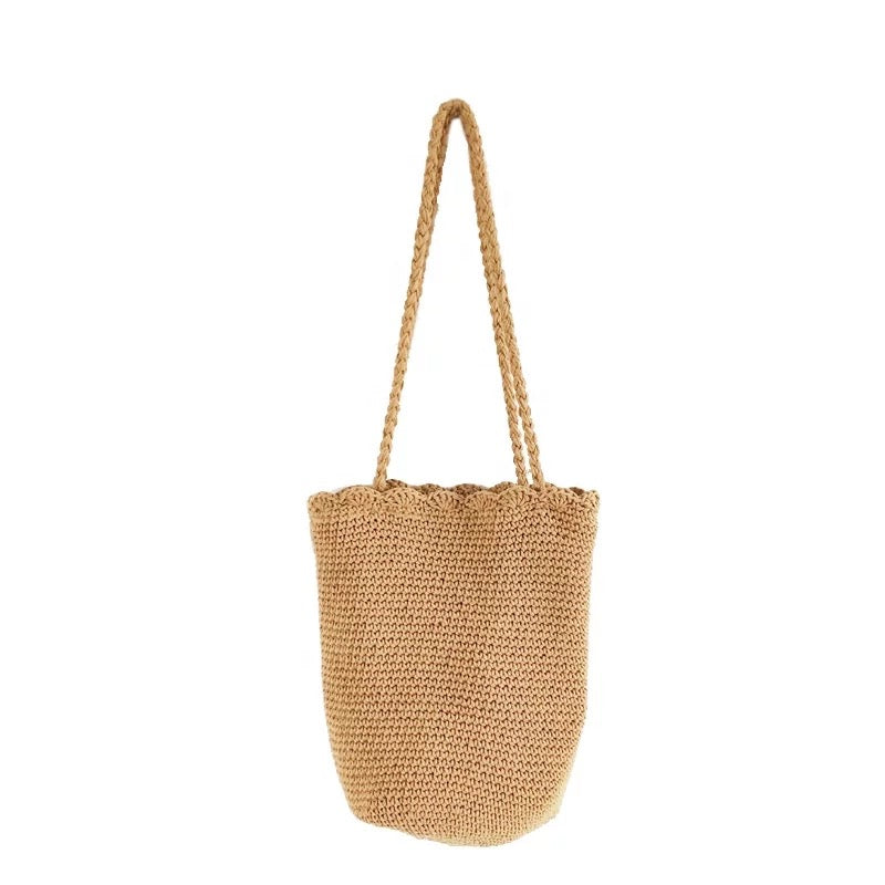 Knitted Scalloped Edge Tote - RoshelLuxe.com