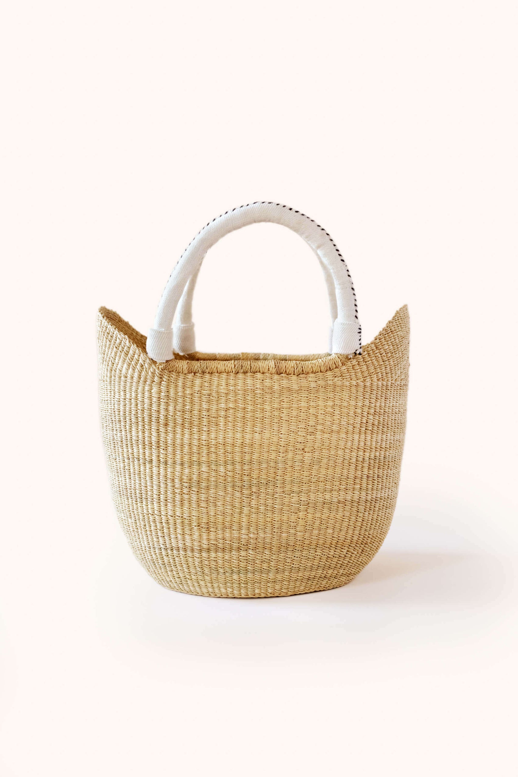 Natural Bolga Tote Cream - RoshelLuxe.com