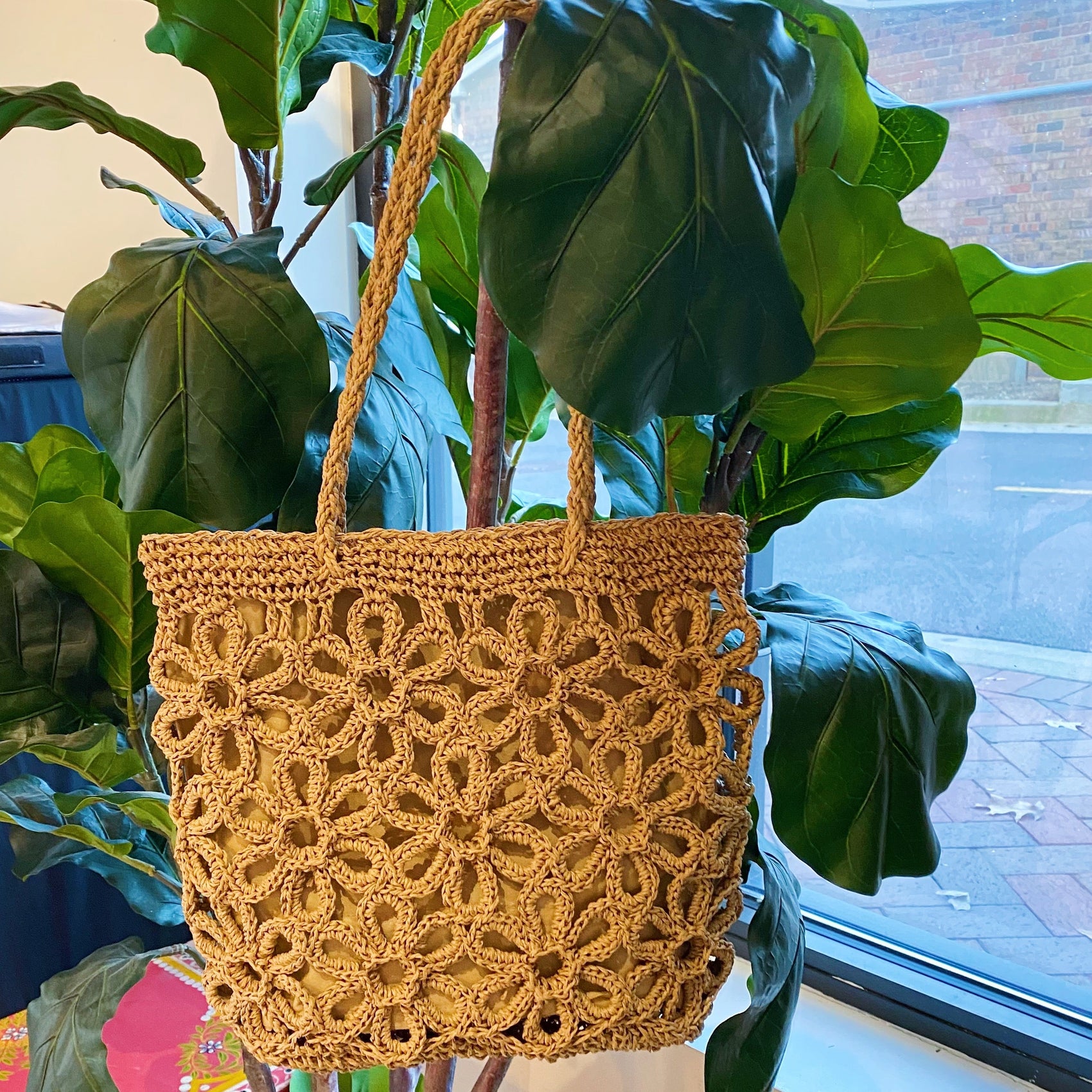 Hand Made Muted Floral Tote - RoshelLuxe.com