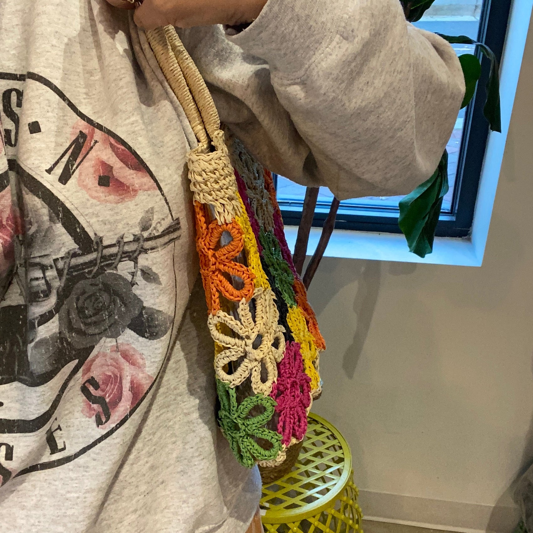 Hand Made Flower Power Tote - RoshelLuxe.com