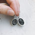 Oval Dangle Earrings with Raw Meteorite - RoshelLuxe.com