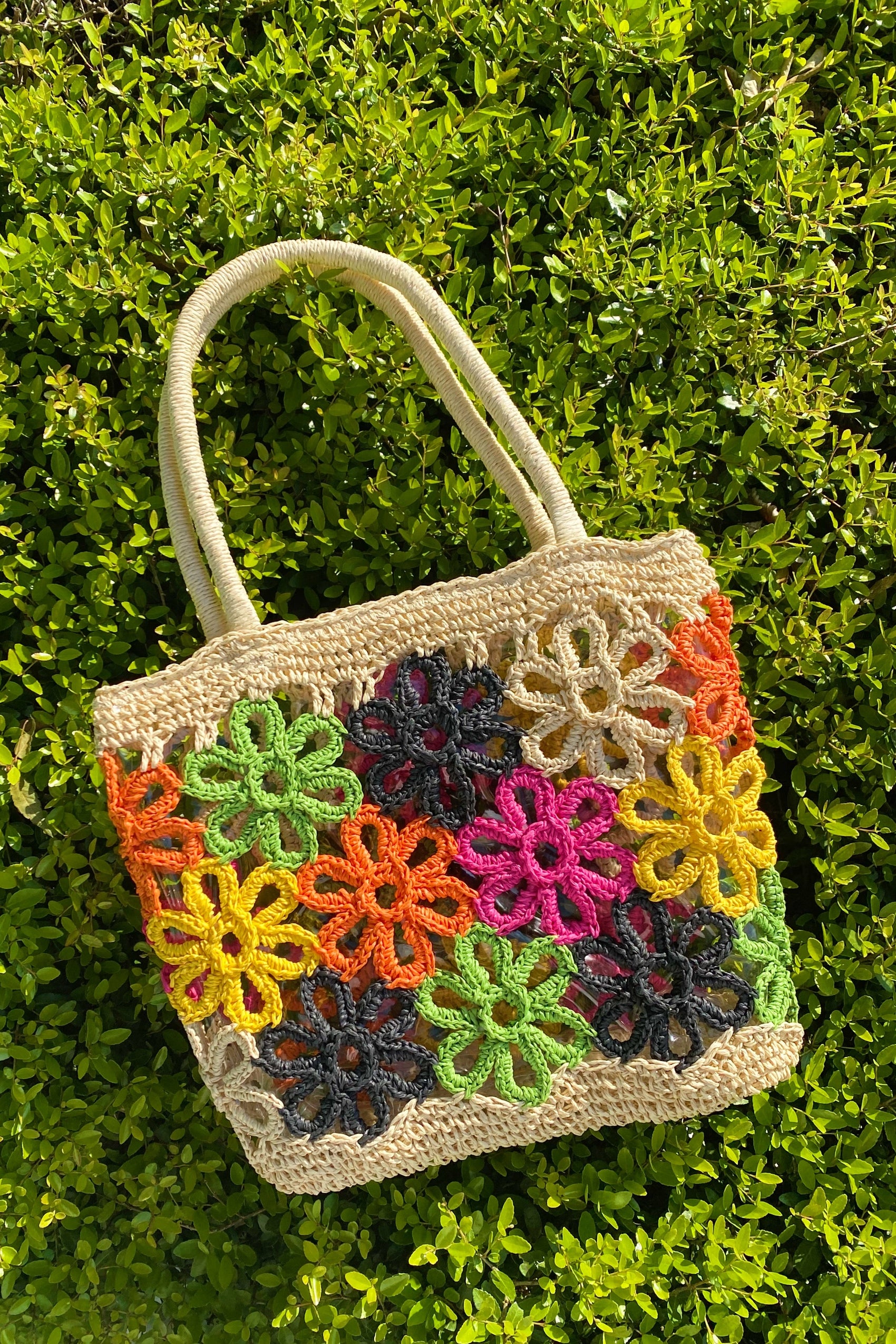 Hand Made Flower Power Tote - RoshelLuxe.com