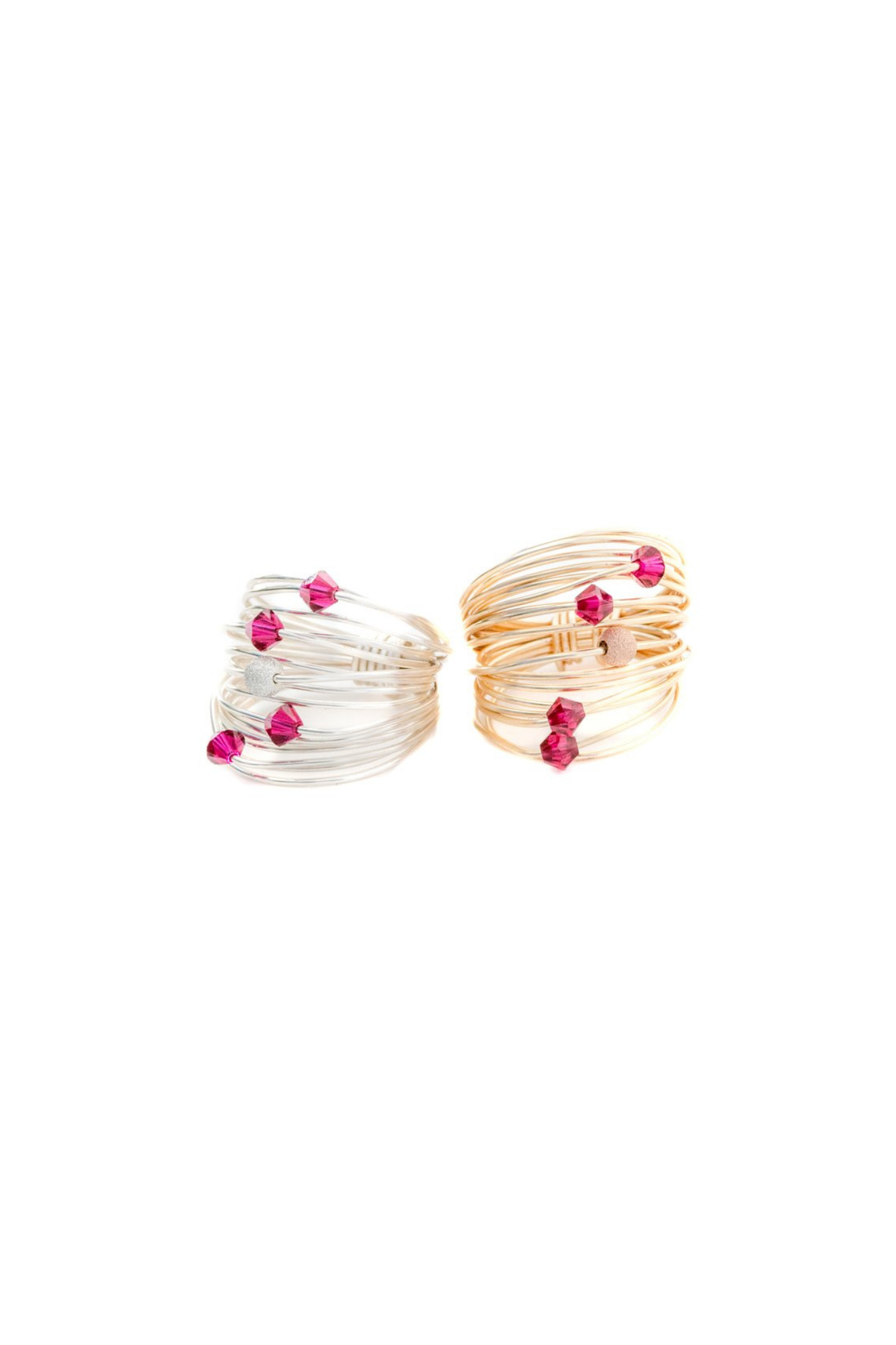 Ruby Swarovski crystal wire wrap ring - RoshelLuxe.com