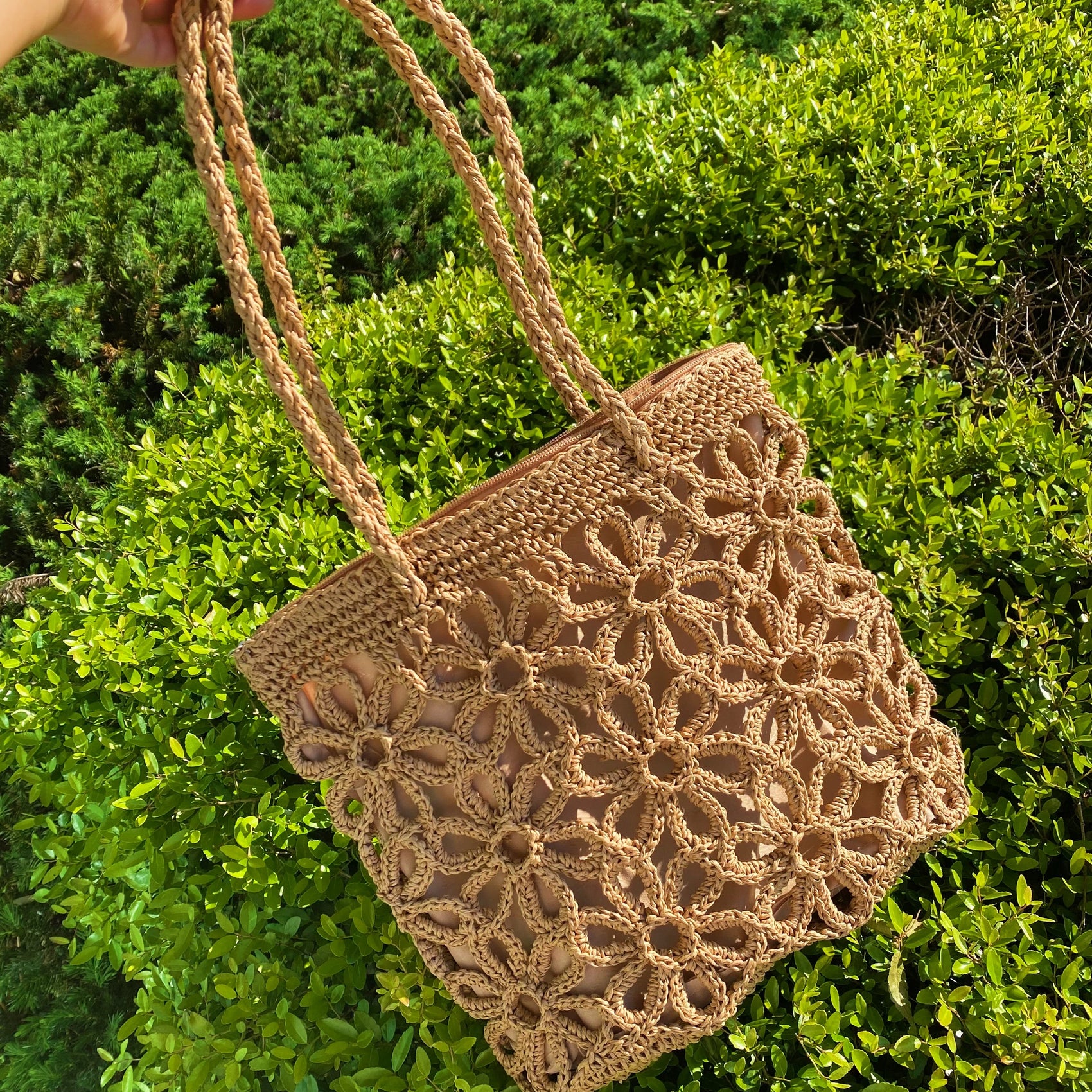 Hand Made Muted Floral Tote - RoshelLuxe.com