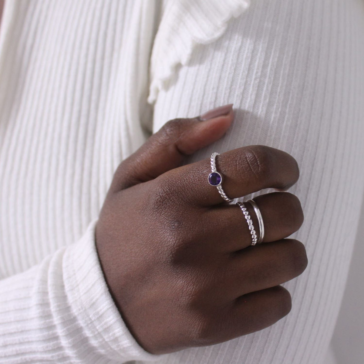 Beaded Stacking Ring - RoshelLuxe.com