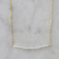 Moonstone bar necklace minimalist jewelry - RoshelLuxe.com