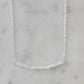 Moonstone bar necklace minimalist jewelry - RoshelLuxe.com