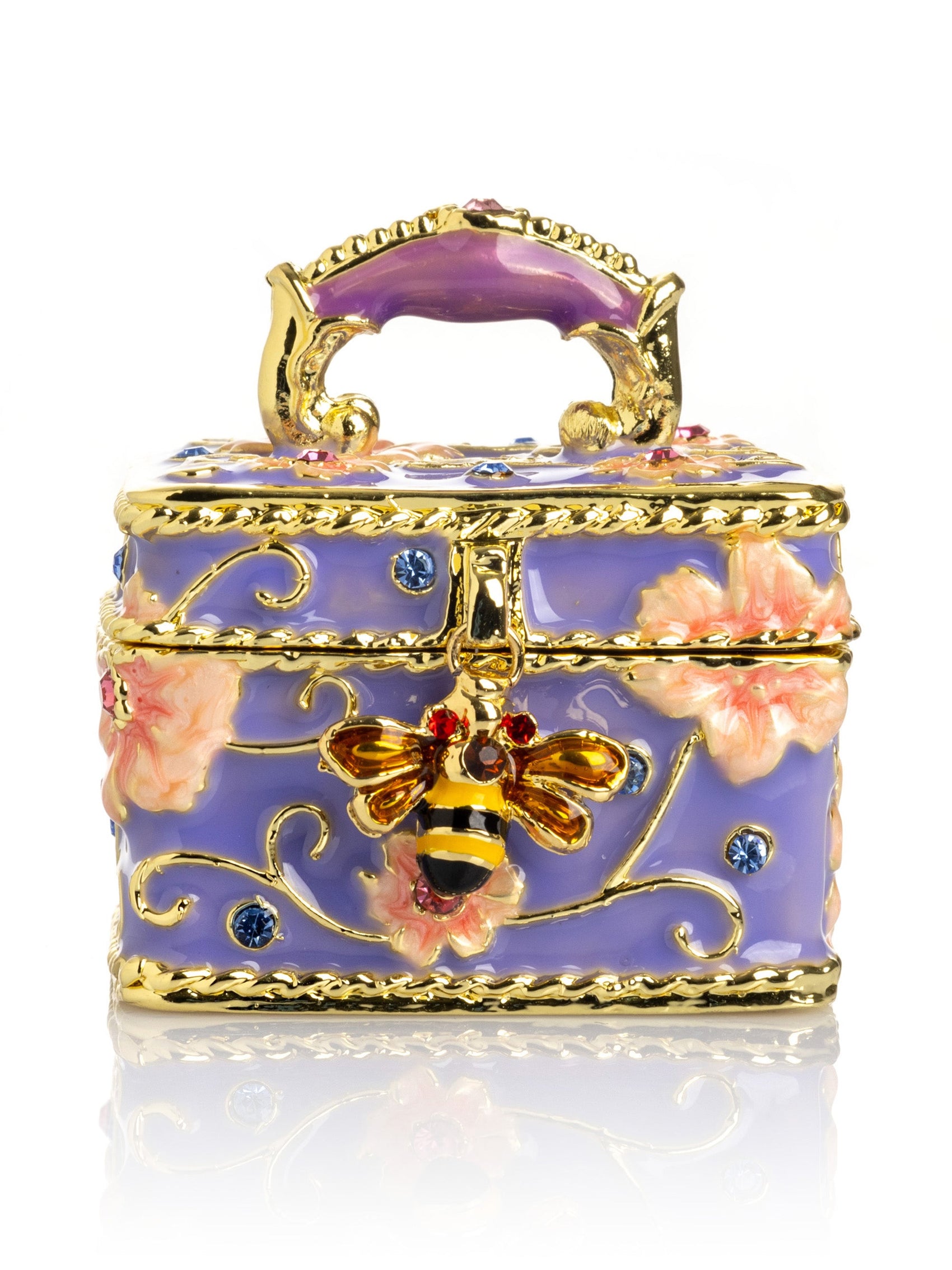 vintage travel Bag with a Bee Lock - RoshelLuxe.com