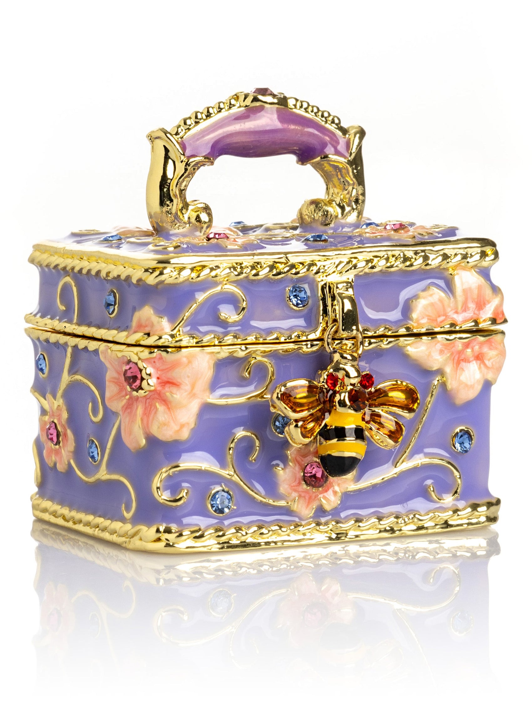 vintage travel Bag with a Bee Lock - RoshelLuxe.com