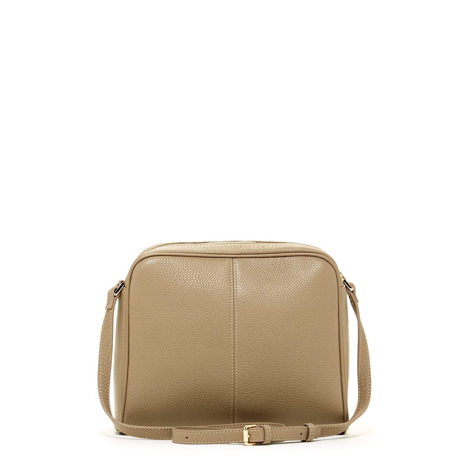 Leather Crossbody Bag for Women Medium Size Beige Purse - RoshelLuxe.com