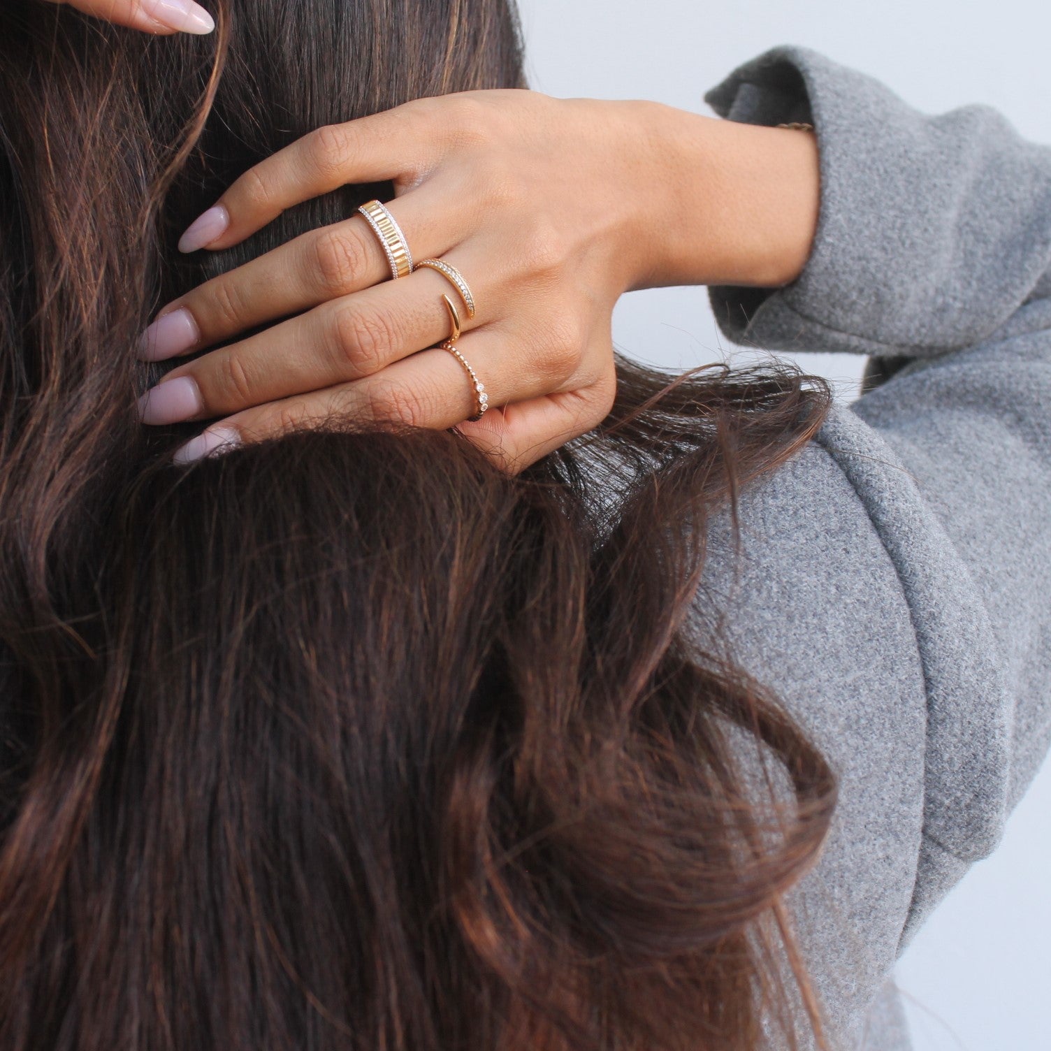 Forever diamond beaded ring handmade jewelry for women - RoshelLuxe.com