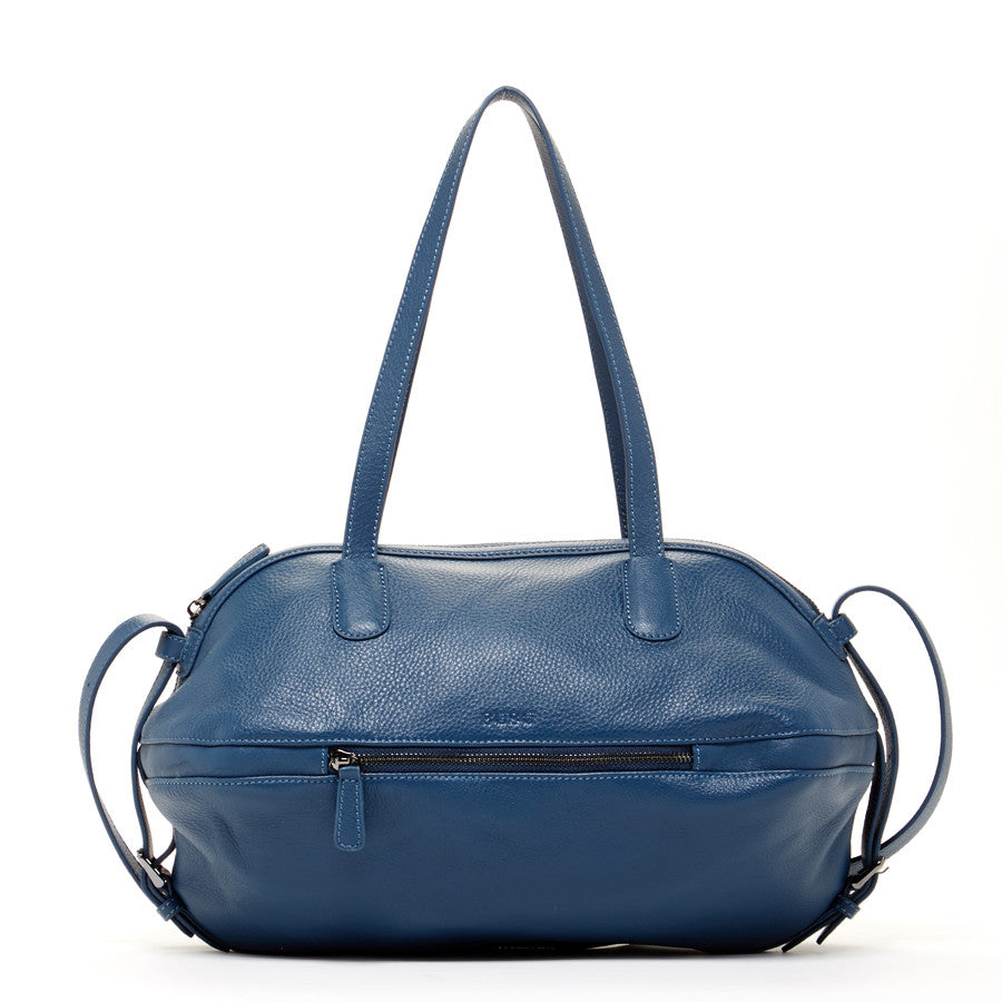 Leather Satchel Bag Blue Shoulder Purse Women's Handbag - RoshelLuxe.com