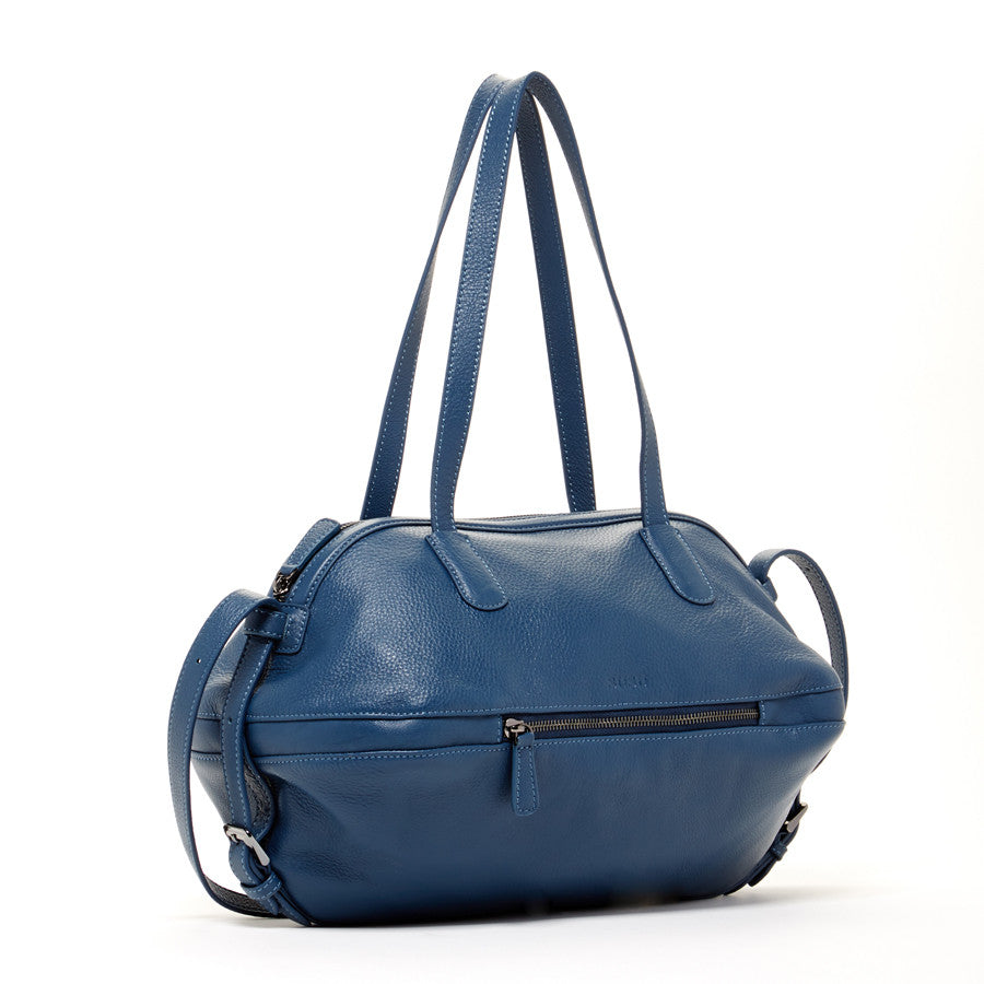 Leather Satchel Bag Blue Shoulder Purse Women's Handbag - RoshelLuxe.com