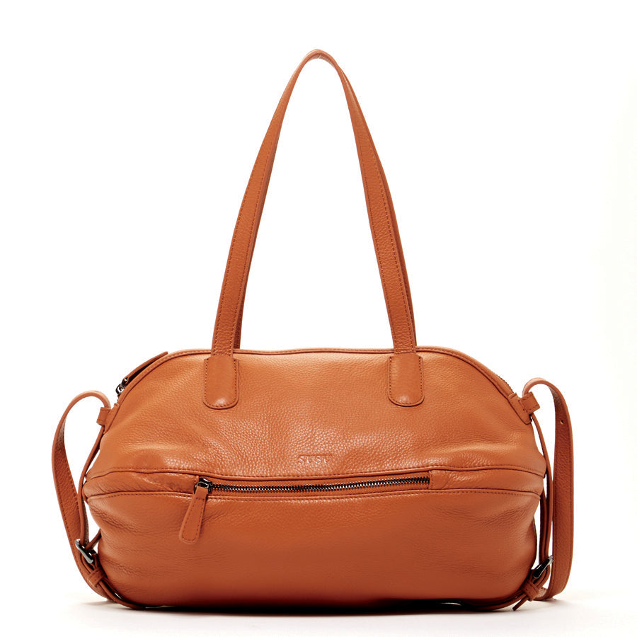Leather Satchel Bag Brown Shoulder Purse Women's Handbag - RoshelLuxe.com