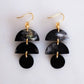 Cat Ba Crescent Drop Buffalo Horn Dangle Earrings - RoshelLuxe.com