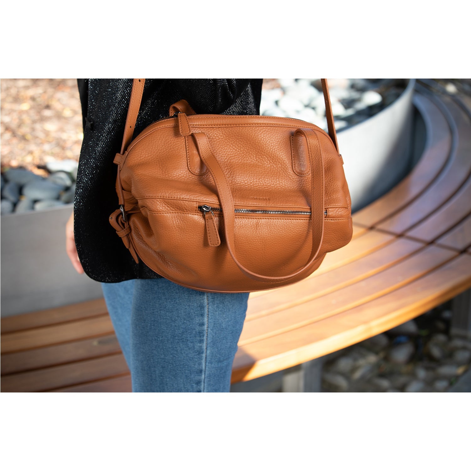 Leather Satchel Bag Brown Shoulder Purse Women's Handbag - RoshelLuxe.com