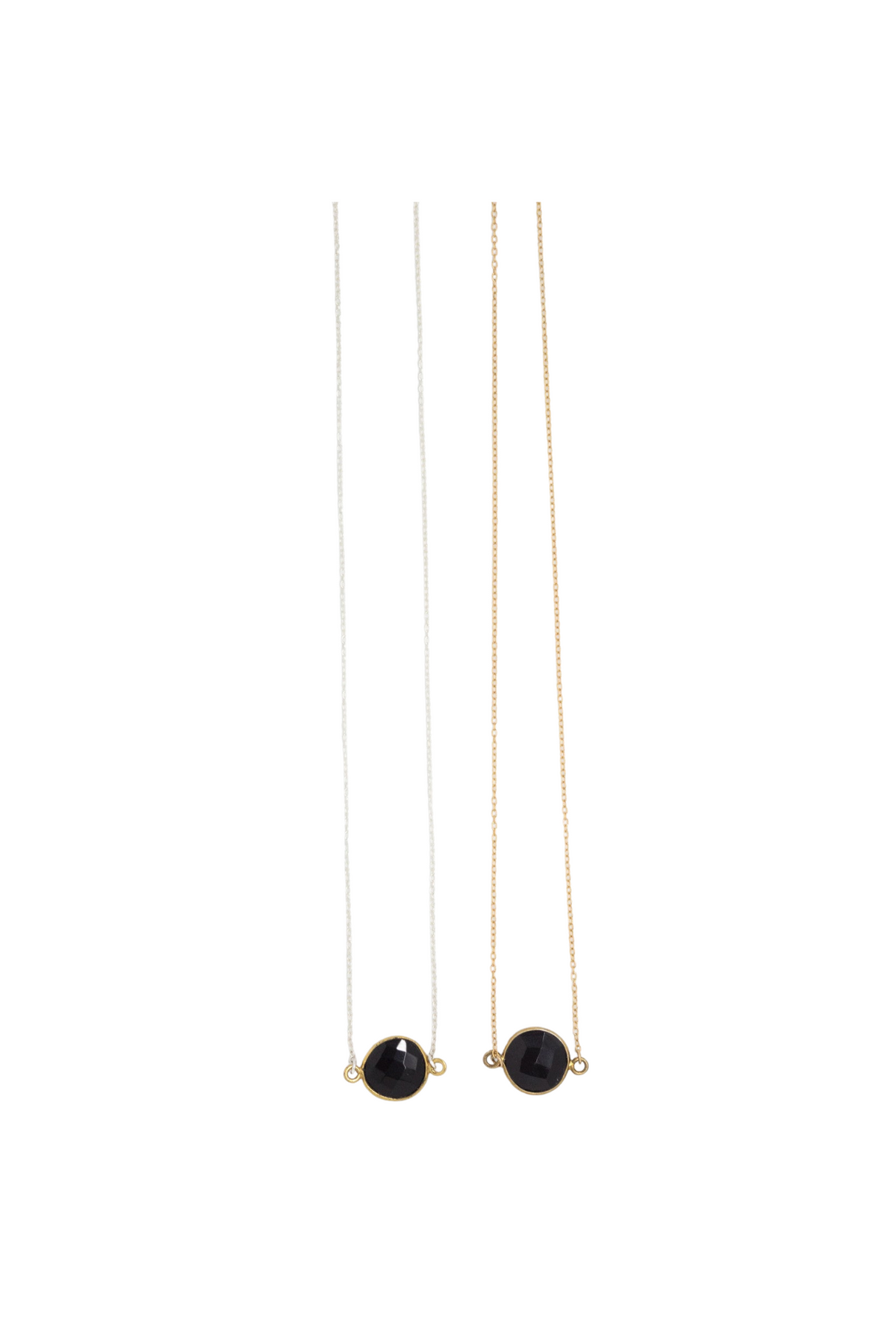Black onyx gemstone necklace handmade jewelry for women - RoshelLuxe.com