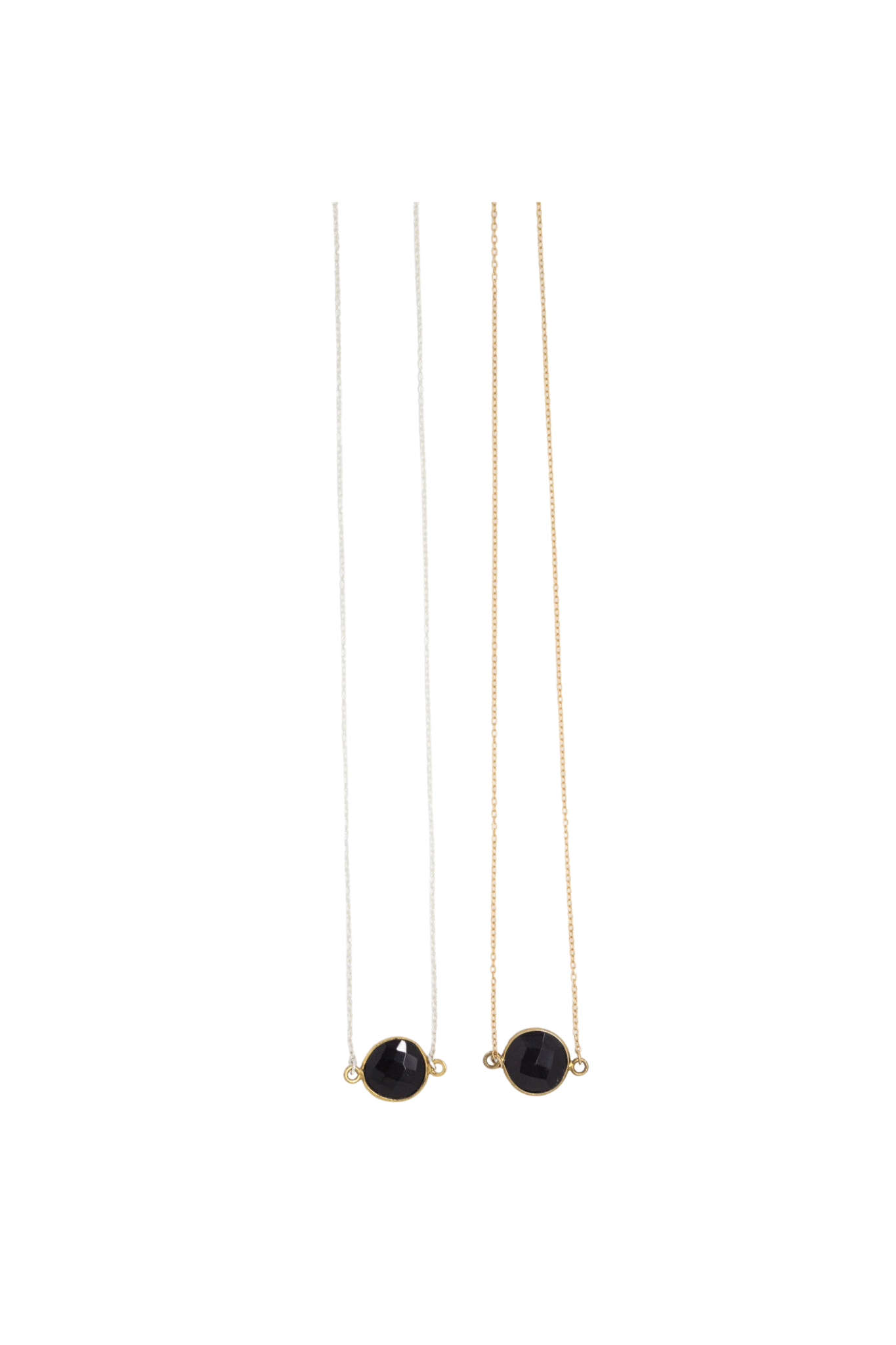 Black onyx gemstone necklace handmade jewelry for women - RoshelLuxe.com