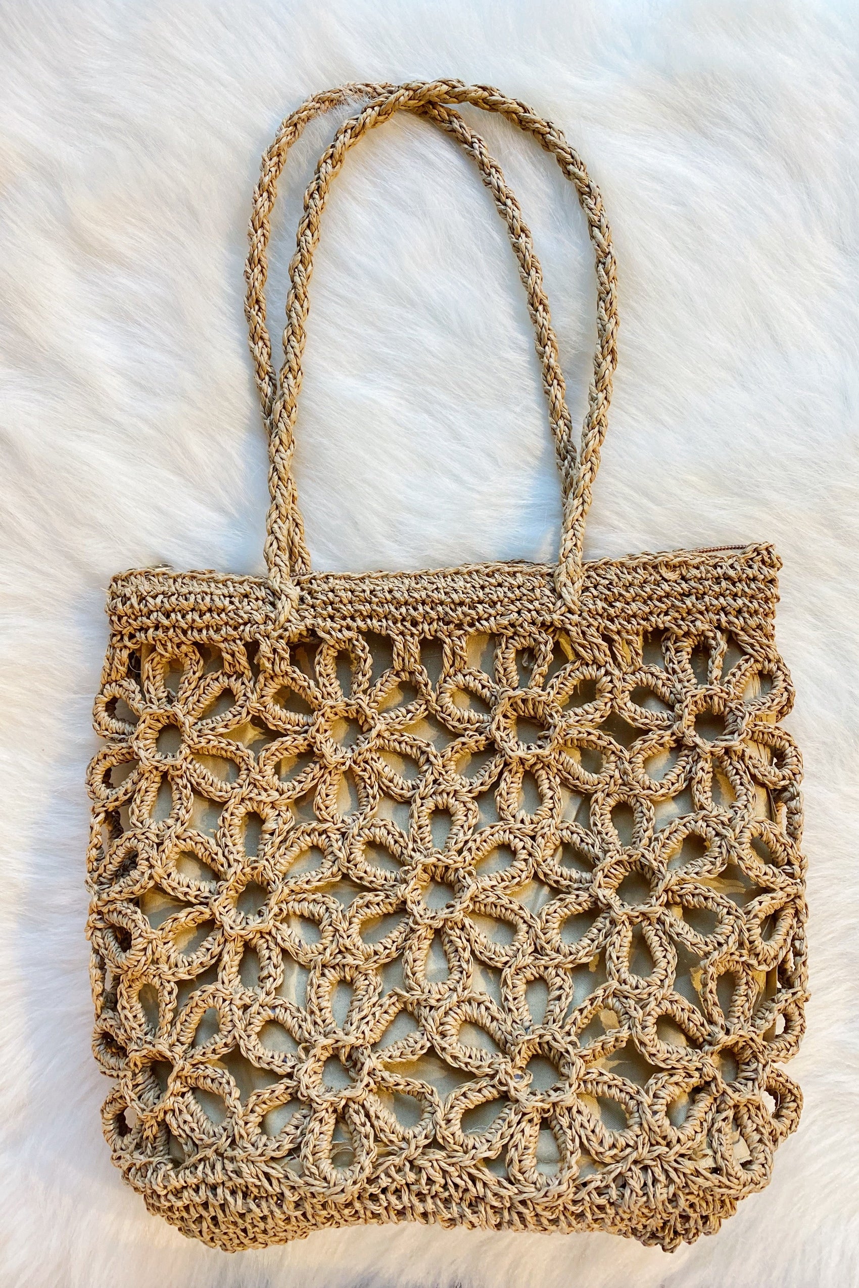 Hand Made Muted Floral Tote - RoshelLuxe.com