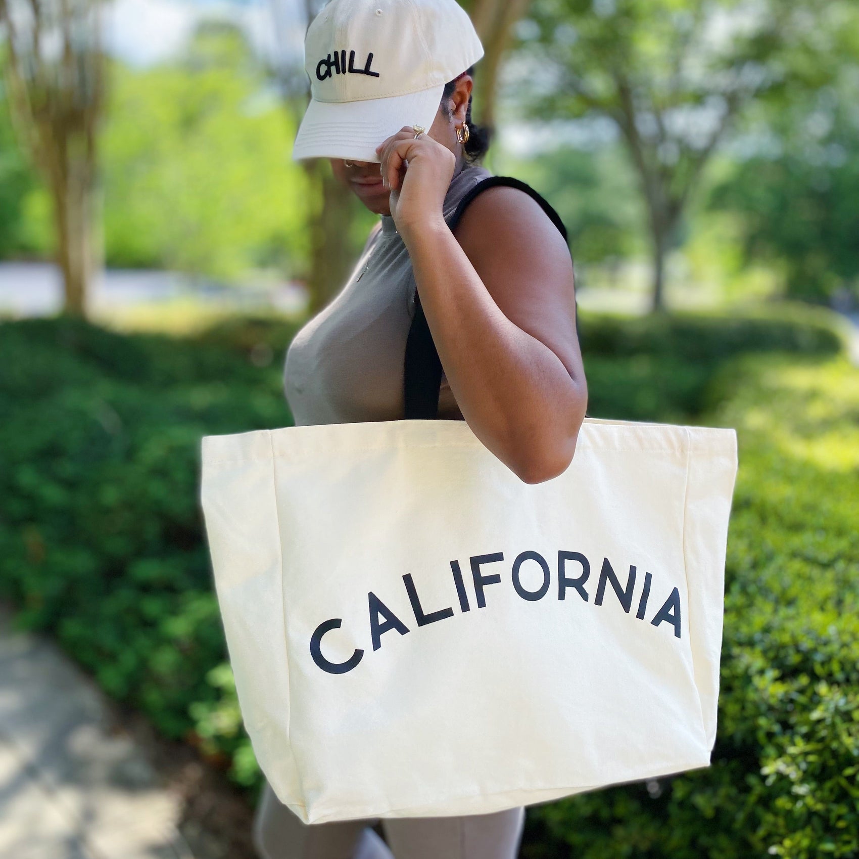 The State On My Mind Canvas Tote - RoshelLuxe.com