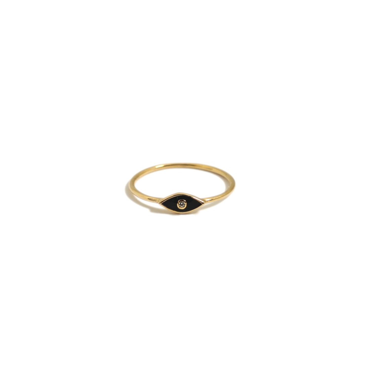 Enamel evil eye ring handmade jewelry for women - RoshelLuxe.com