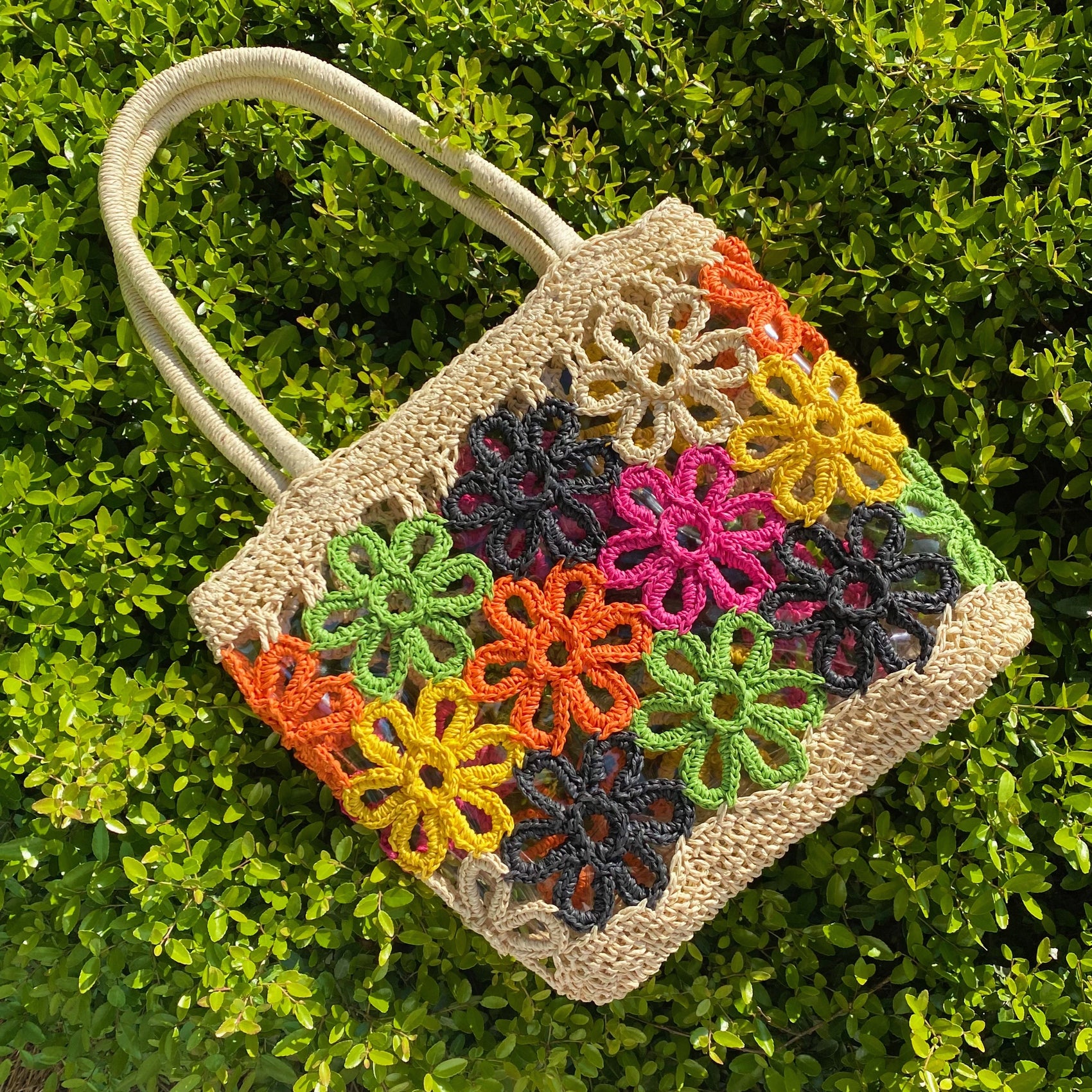 Hand Made Flower Power Tote - RoshelLuxe.com