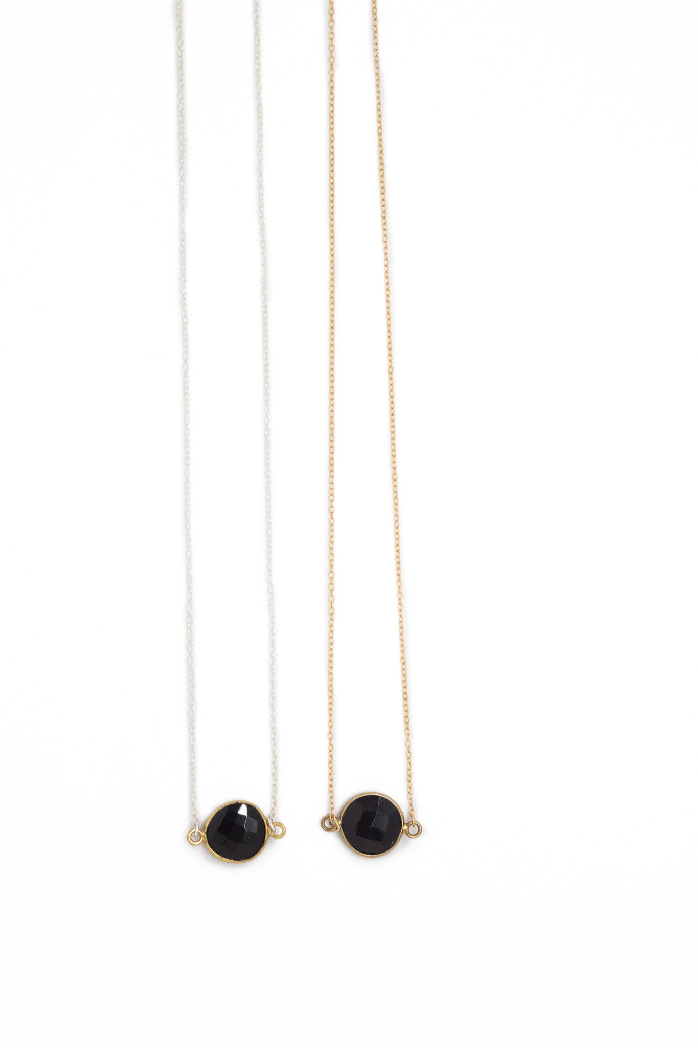 Black onyx gemstone necklace handmade jewelry for women - RoshelLuxe.com