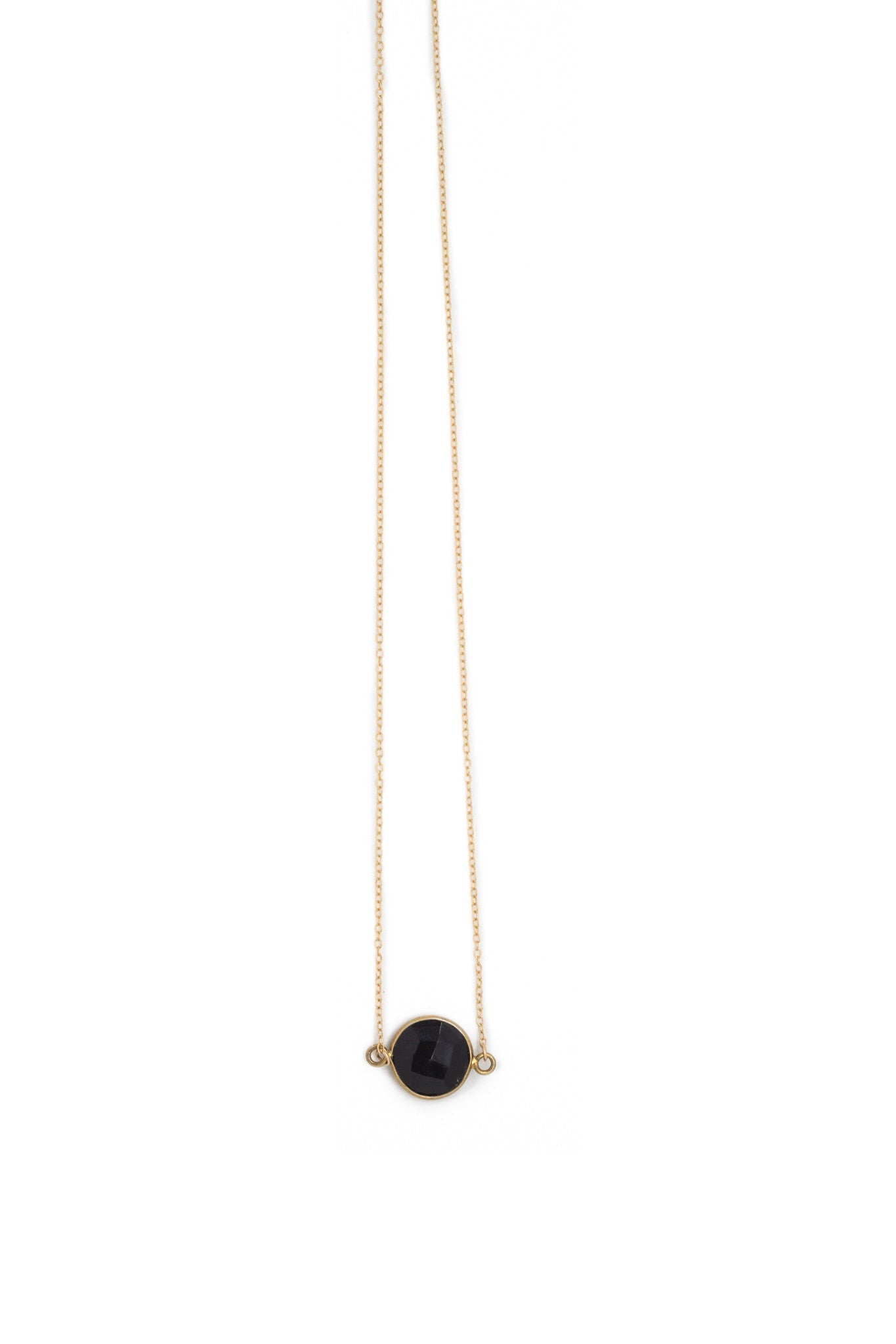 Black onyx gemstone necklace handmade jewelry for women- RoshelLuxe.com