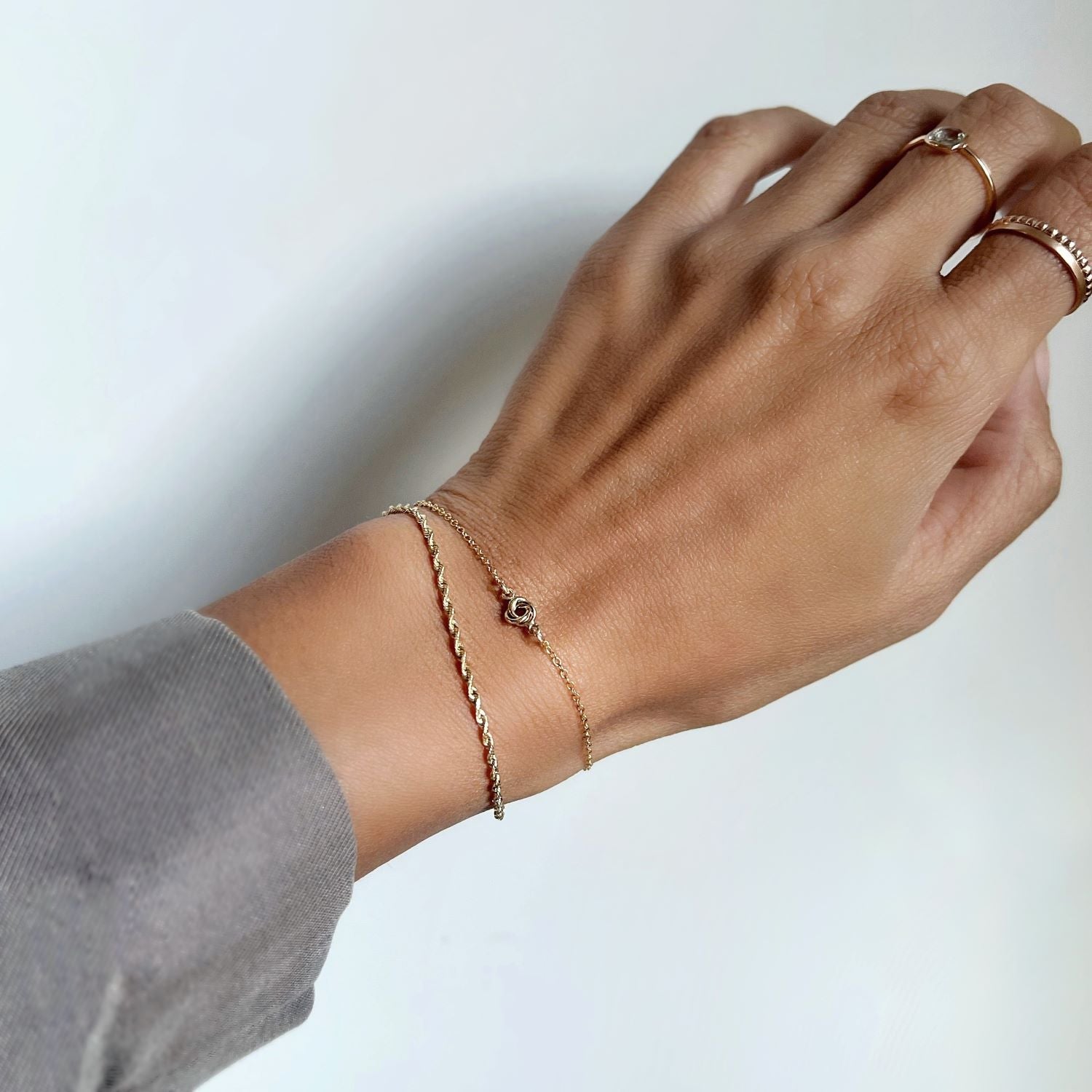 French Rope Chain Bracelet - RoshelLuxe.com