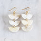 Hanoi Triple Crescent Buffalo Horn Earrings - RoshelLuxe.com