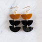 Hanoi Triple Crescent Buffalo Horn Earrings - RoshelLuxe.com