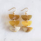 Hanoi Triple Crescent Buffalo Horn Earrings - RoshelLuxe.com