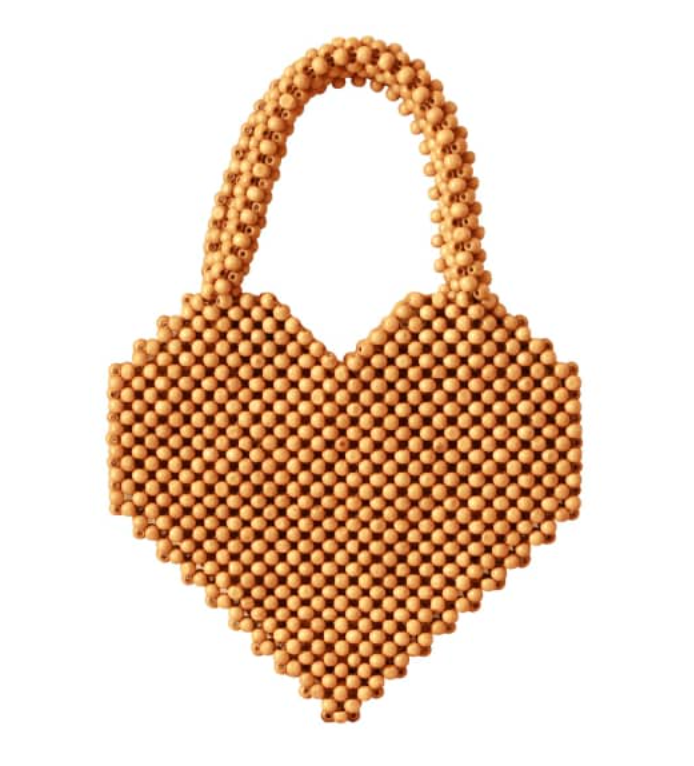 Hati Heart Wood-Beaded Tote Bag - RoshelLuxe.com