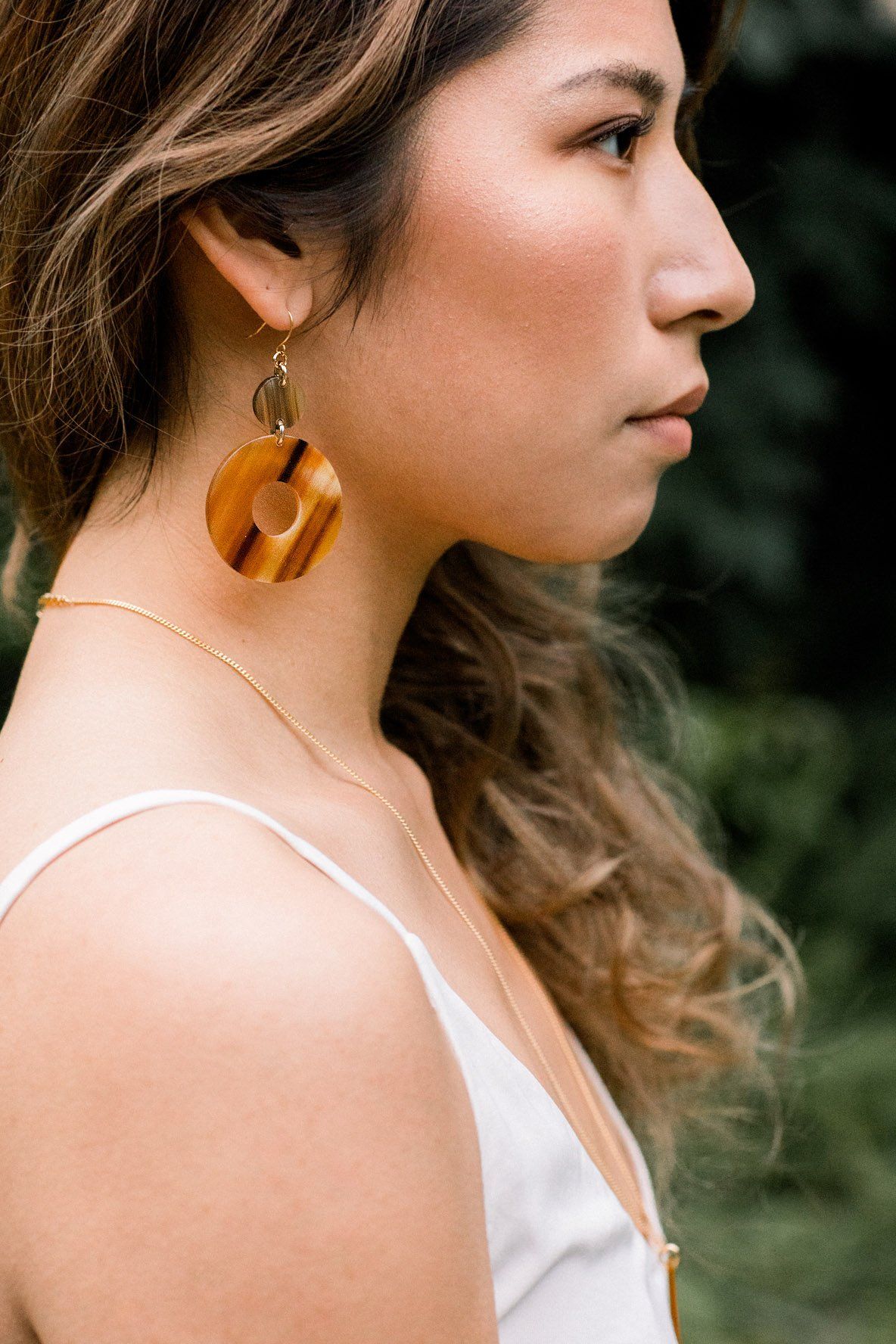 Hoan Toan 16K Gold-Plated Brass Buffalo Horn Donut Dangle Earrings - RoshelLuxe.com