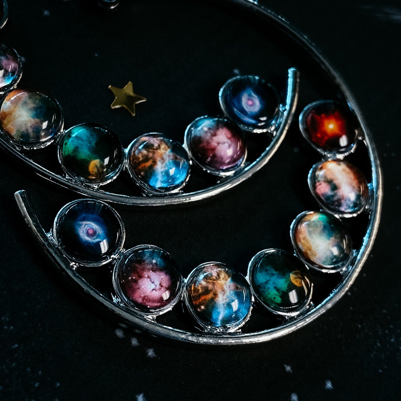 Nebula Rainbow Pride Hoop Earrings - RoshelLuxe.com