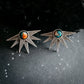 Sun Goddess Earrings with Copper Oyster Turquoise - RoshelLuxe.com