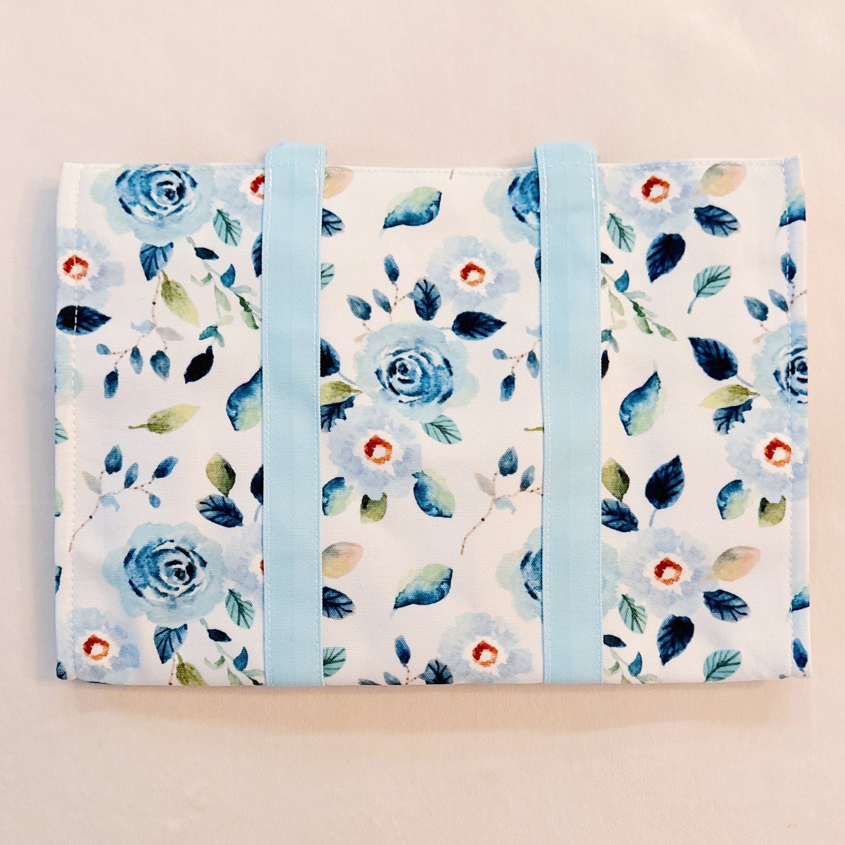 Bloom Blue Floral Couture Tote - RoshelLuxe.com