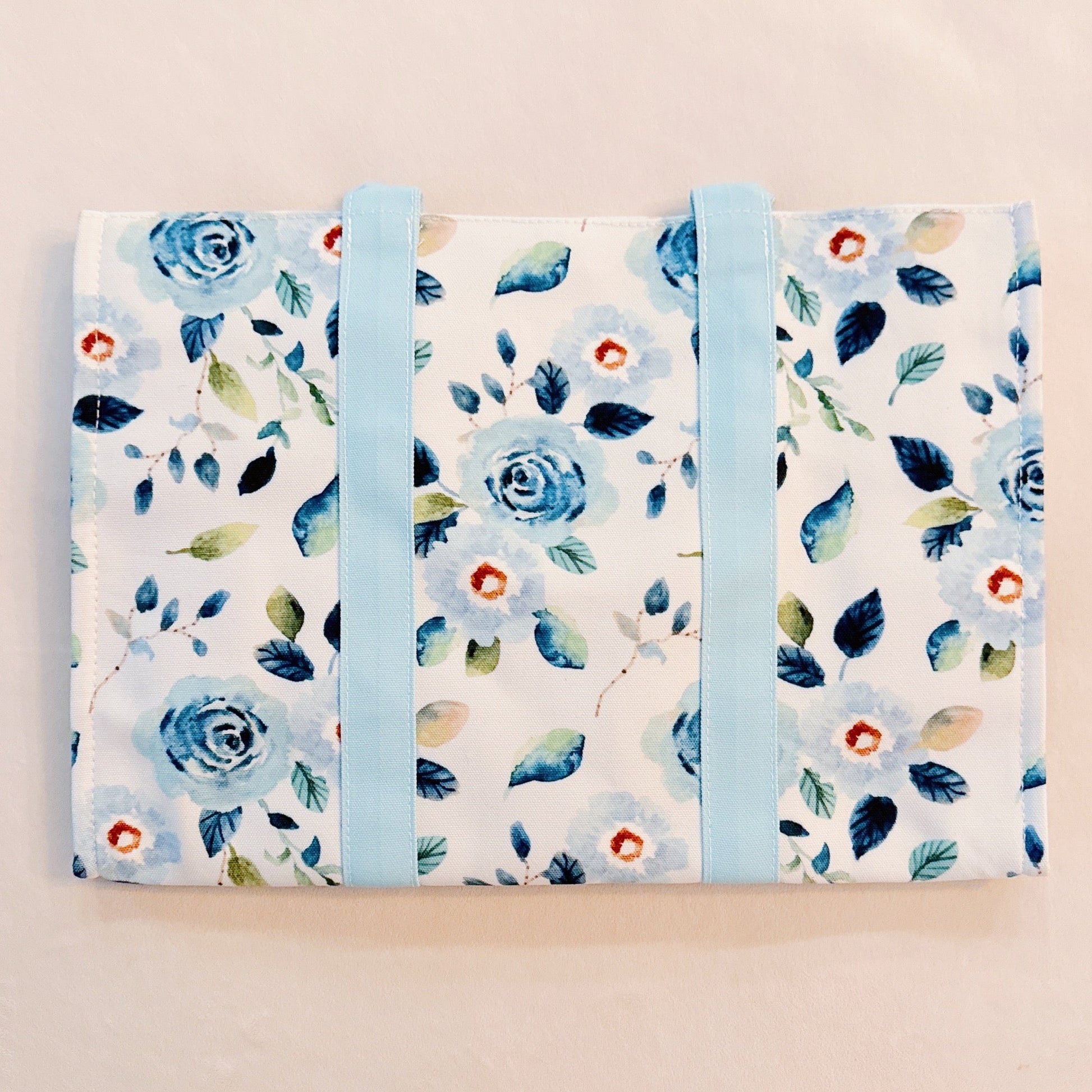 Bloom Blue Floral Couture Tote - RoshelLuxe.com